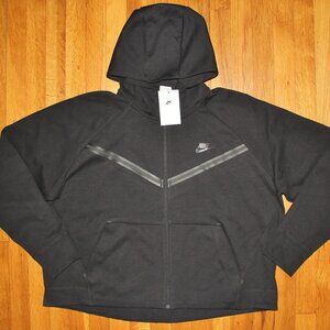 Nike Sportswear Tech Fleece Windrunner Full Zip Hoodie Black Womens XXL